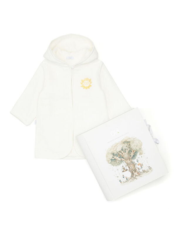 Ola Babies White Bamboo Muslin Children's Bathrobe - 1